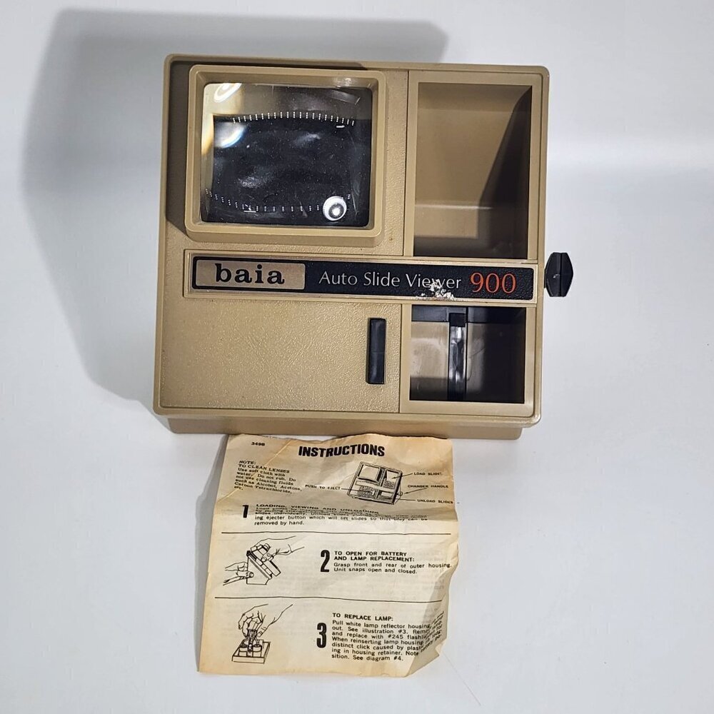 Baia Auto Slide Viewer 900 for Viewing 35MM Slides Battery Operated Vintage
